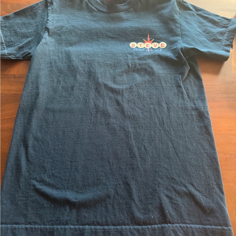 Men's Navy Blue Full Send T-shirt  - “Steve will do it” Size small
